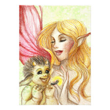 Duende del bebé invitación