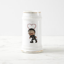 Duende para la cerveza Stein del navidad Tazas