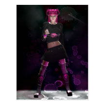 Duendecillo punky - rosa postal