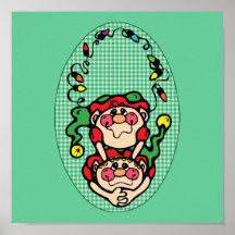duendes lindos del navidad del país impresiones