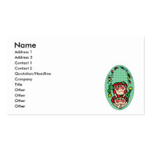 duendes lindos del navidad del país tarjetas de visita