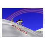 Duendes Sledding Tarjeta