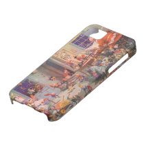 Duendes y juguetes de Polo Norte del taller de San iPhone 5 Case-Mate Fundas