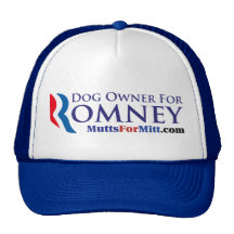 ¡Dueño del perro para Romney! Gorros Bordados