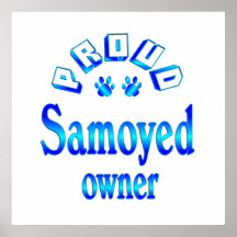 Dueño del samoyedo impresiones