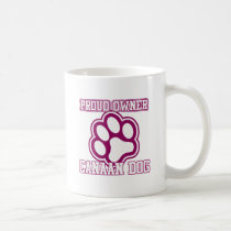 Dueño orgulloso de un perro de Canaan tazas