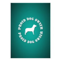 Dueño orgulloso del perro invitaciones personalizada