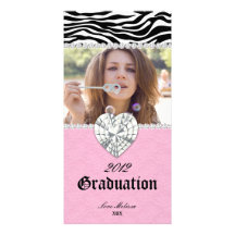 Dulce 16 de la joya del diamante del cordón de la  tarjetas fotográficas personalizadas