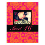Dulce 16 invitaciones de la fiesta de cumpleaños comunicado personalizado
