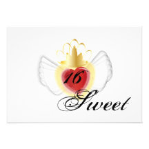 Dulce coronado dieciséis Invitation-Cust. del alma Invitaciones Personalizada