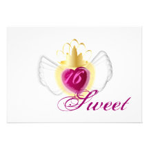 Dulce coronado dieciséis Invitation-Cust. del alma Comunicados Personales