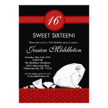 dulce de las joyas de los diamantes 5x7 invitación