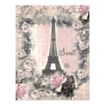 Dulce elegante lamentable 16 de la torre Eiffel y  Invitaciones Personales