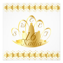 Dulce llamativo dieciséis Invitation-Cust. de las  Anuncio Personalizado