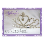 dulce púrpura dieciséis o fiesta del quinceañera invitaciones