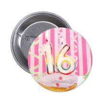 Dulce rosado dieciséis pin