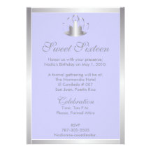 Dulce tiara de plata/azul Invitation-Cust. de diec Comunicado