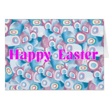 dulces felices de pascua tarjeta