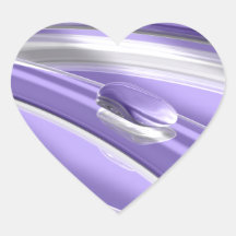 Dulzura de Pourple Pegatina De Corazon