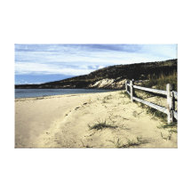 Dunas de arena de Maine en la playa Lona Estirada Galerias