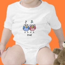Dúo de Byrdies del bebé del muchacho y de la mucha camisetas