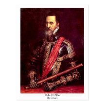 Duque Of Alba By Titian Tarjeta Postal
