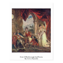 Duque Of Marlborough y familia de Joshua Reynolds Tarjeta Postal