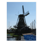 Dutch Windmill Silhouette Postcard