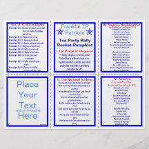 E-8 ** Folleto de la reunión de la fiesta del té ( Tarjetas Publicitarias