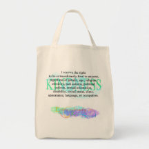 E.K.S. Tote de las compras de la amabilidad Bolsas Lienzo