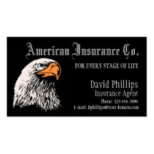 Eagle calvo americano patriótico tarjetas de negocios