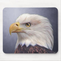 Eagle calvo americano que pinta el cojín de ratón alfombrillas de ratones