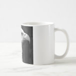 Eagle calvo negro y blanco taza de café