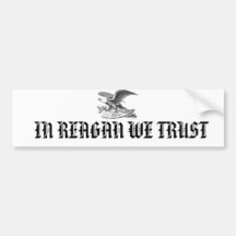 EAGLE, EN REAGAN CONFIAMOS EN PEGATINA DE PARACHOQUE