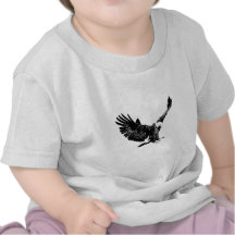 Eagle negro y blanco camisetas