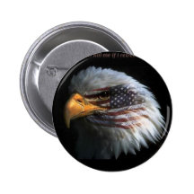 Eagle patriótico con el fondo de la bandera pin
