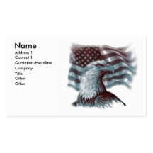 Eagle rojo - tarjetas de visita patrióticas