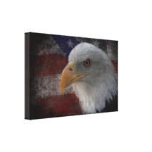 Eagle y bandera impresiones en lona