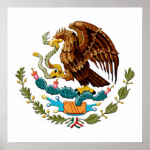 Eagle y emblema de México de la serpiente para los Posters