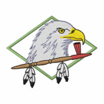 Eagle y tubo de paz camisetas bordadas