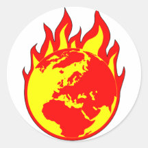 EarthBurn Pegatina Redonda