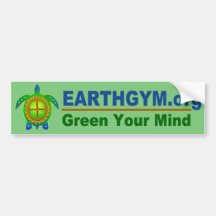 EarthGym.org Bumpersticker--Verde Pegatina De Parachoque