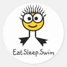 Eat.Sleep.Swim- pegatinas de YellowCharacter