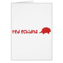 Echidna rojo felicitación