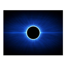 Eclipse de la estrella azul tarjetas postales