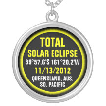 Eclipse solar total 11/13/2012 colgantes personalizados