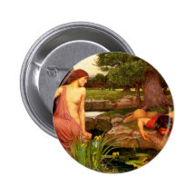 Eco del Waterhouse y botón del narciso Pin