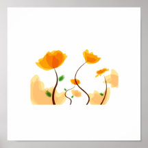 Eco gráfico design.png de la flor anaranjada posters