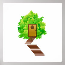 ecología image.png de las escaleras de la puerta d poster