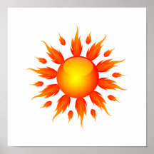 ecología roja graphic.png del sol de la llama posters